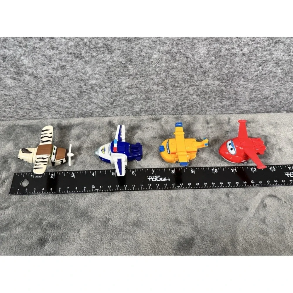 Super Wings Transform-a-Bots Mini Planes Lot 4 Police Paul‎ Bello Jett Donnie 2